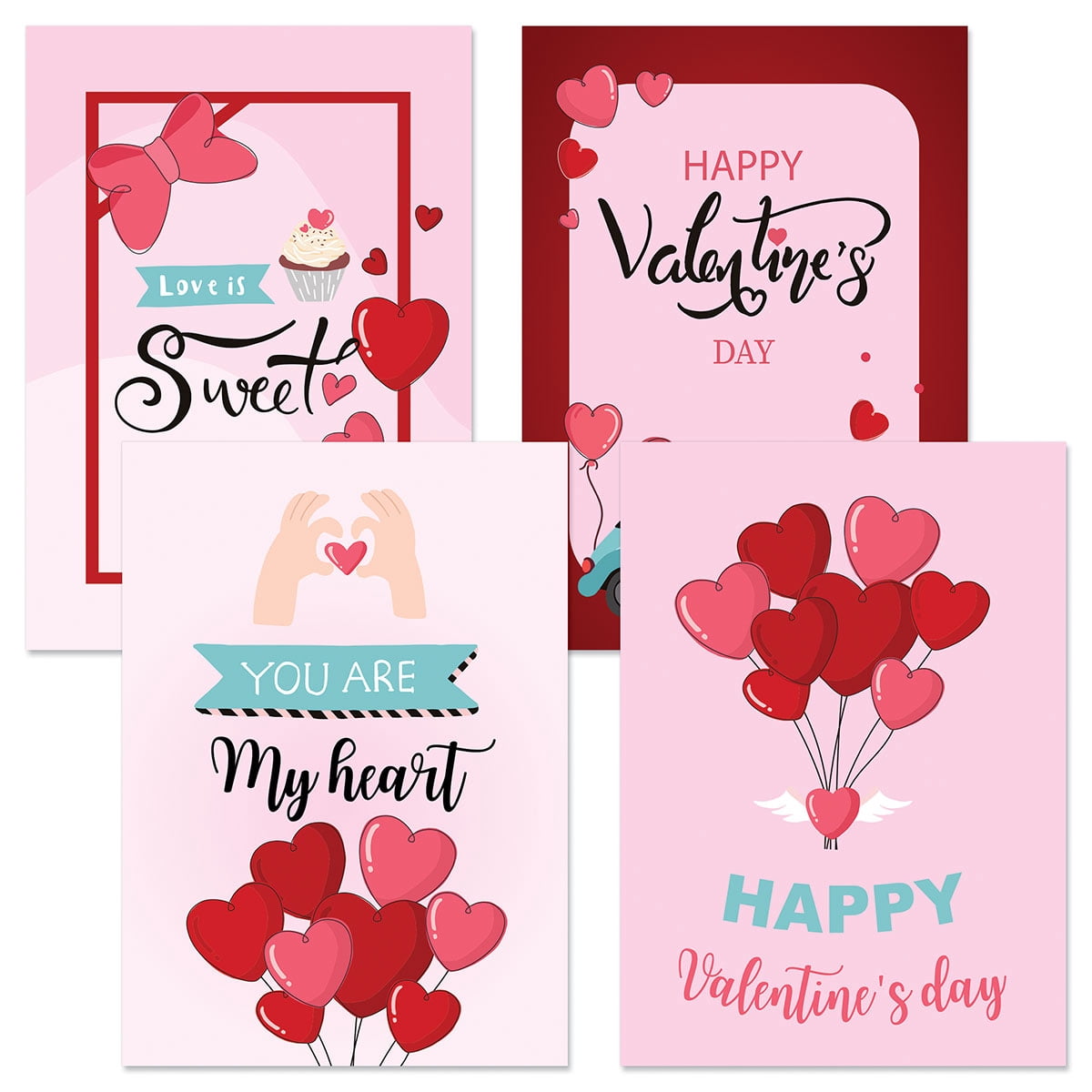 Current Sweet Love Valentine Cards, Set of 8, 2 each