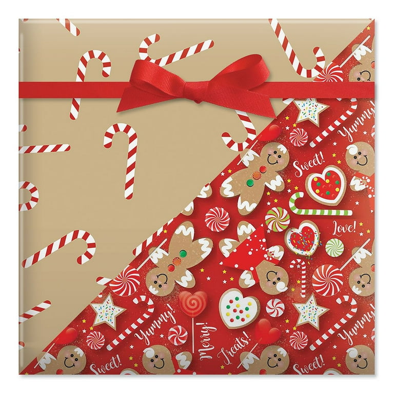 Current Sweet Treats Jumbo Double Sided Kraft Rolled Gift Wrap - 1 Giant  Roll, 23 inches Wide by 32 feet Long, Holiday Wrapping Paper
