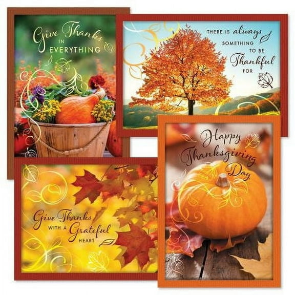 Current Thanksgiving Faith Autumn Beauty Greeting Cards Set - Set of 8, 5" x 7"