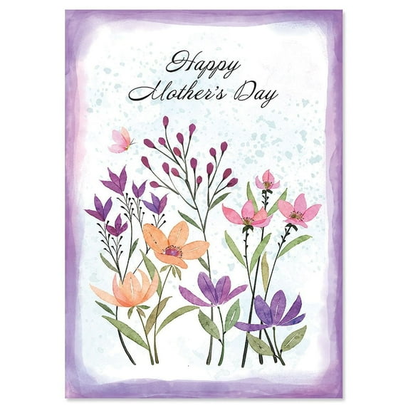 Current To Mom Flourish Mother's Day, Card Single Card with Envelope, Happy Mother's Day Greeting Card with sentiment