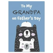 Current Grandpa Father’s Day Greeting Card with White Envelope, Happy Greetings for Any Father, Grandfather, Son, Husband, Brother, Uncle, or Step Dad, Large 5"x7" Single Card