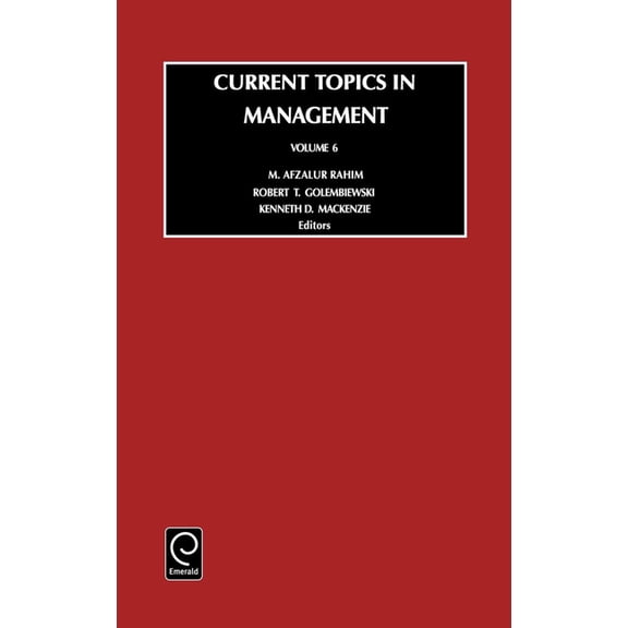 Current Topics in Management Current Topics in Management, Book 6, (Hardcover)