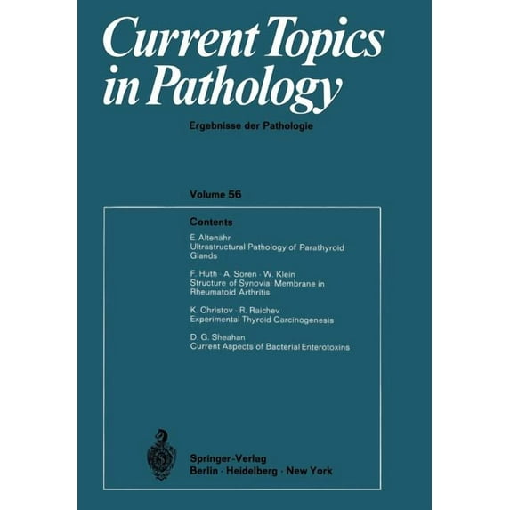 Current Topics in Pathology Current Topics in Pathology / Ergebnisse Der Pathologie, Book 56, (Paperback)