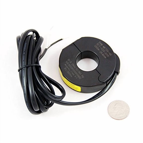 Current Transformer - Split-core, 200A, 200A:26.6mA, 25mm (1.0") Hole Diameter