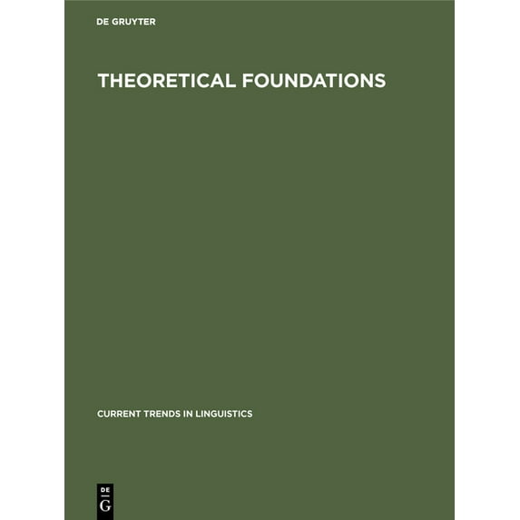 Current Trends in Linguistics Theoretical Foundations, Book 3, (Hardcover)