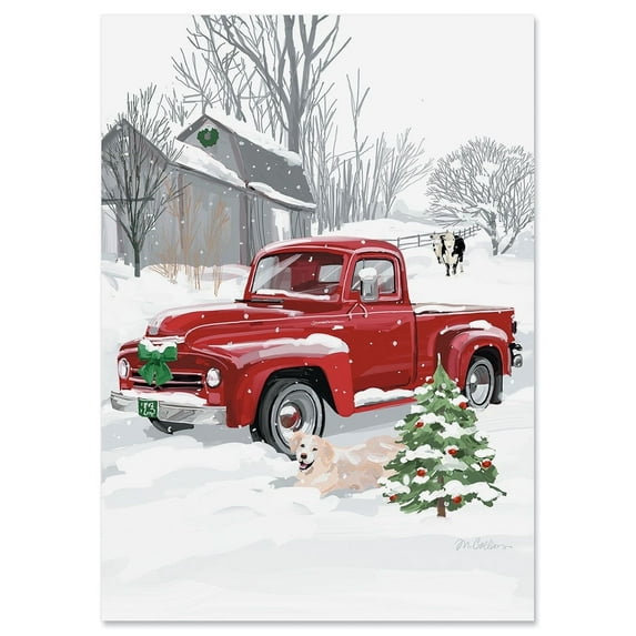 Current Vintage Truck Christmas Cards - Greeting Cards Set - 18 Large 5 x 7"
