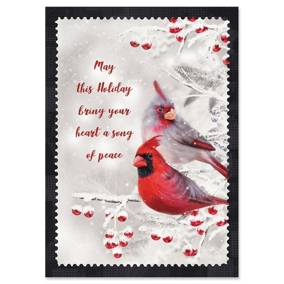 Current Winter Cardinal Christmas Greeting Card Set - 18 Large 5 x 7 Inch Holiday Cards