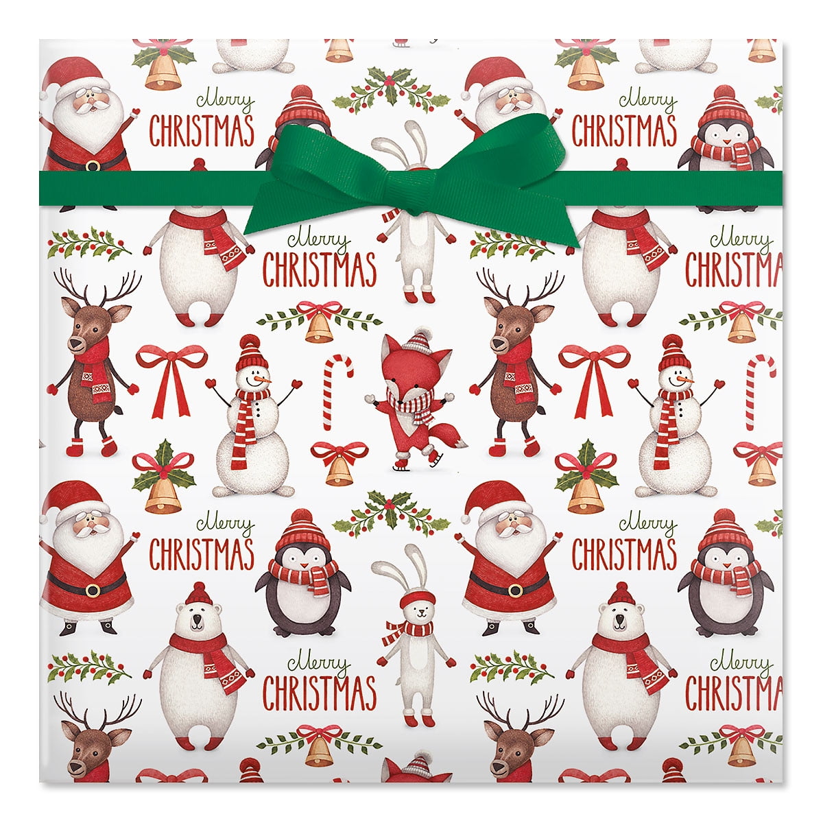 Current Winter Friends Christmas Rolled Gift Wrap - 1 Giant Roll, 23 x 32'  (61 Sq ft. Total)