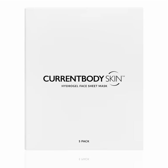 CurrentBody Skin Hydrogel Face Sheet Mask Pack of 5 | Hydrating Smoothing Face Mask Set