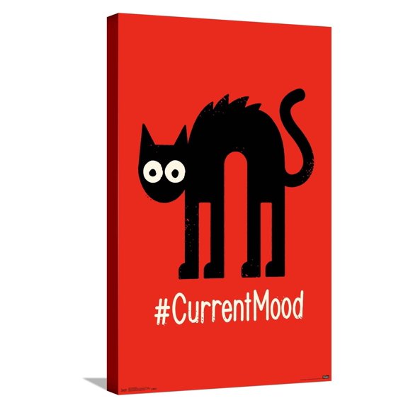 #CurrentMood Canvas Wall Poster, 14.725" x 22.375"