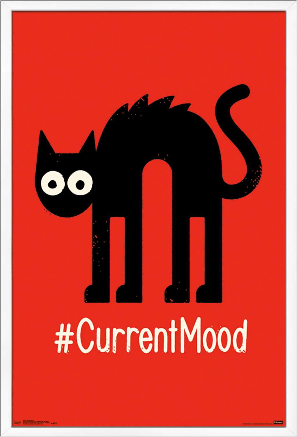 #CurrentMood Wall Poster, 22.375" x 34", Framed