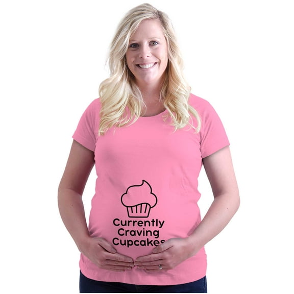 Currently Craving Cupcakes Expecting Women's Maternity T Shirt Tee Brisco Brands 3X