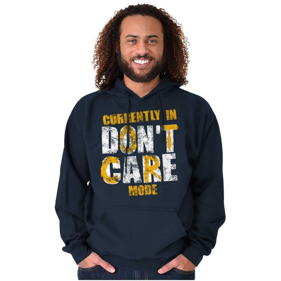 Currently In Dont Care Mode Funny Unisex Plus Fleece Graphic Hoodie Brisco Brands 2X