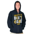 thumbnail image 1 of Currently In Dont Care Mode Funny Unisex Fleece Graphic Zip Up Hoodie Brisco Brands 2X, 1 of 5