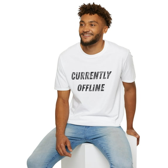 Currently Offline Black Funny Sarcastic Gamer Game Addict Softstyle T-Shirt