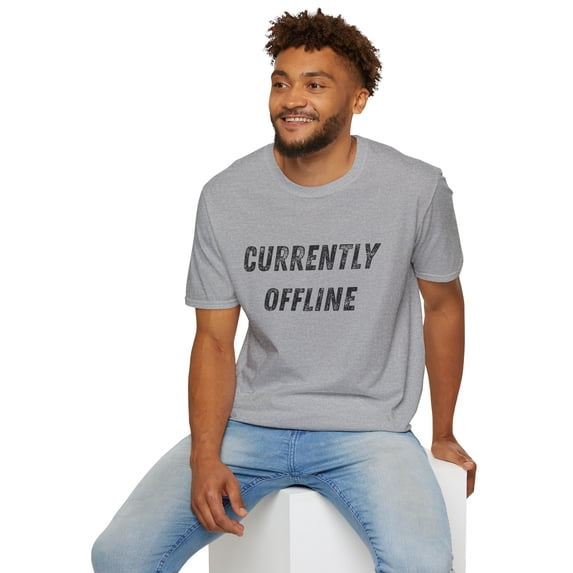 Currently Offline Black Funny Sarcastic Gamer Game Addict Softstyle T-Shirt