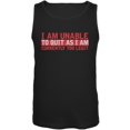 thumbnail image 1 of Currently Too Legit To Quit Black Adult Tank Top - Medium, 1 of 1
