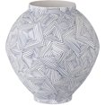 thumbnail image 1 of Currey And Company 1200-0867 Blue Zag 9-1/2" Wide Porcelain Vase - Blue, 1 of 6
