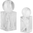 thumbnail image 1 of Currey And Company 1200-0908 Composite Nova White Orb Sculptures - White, 1 of 4