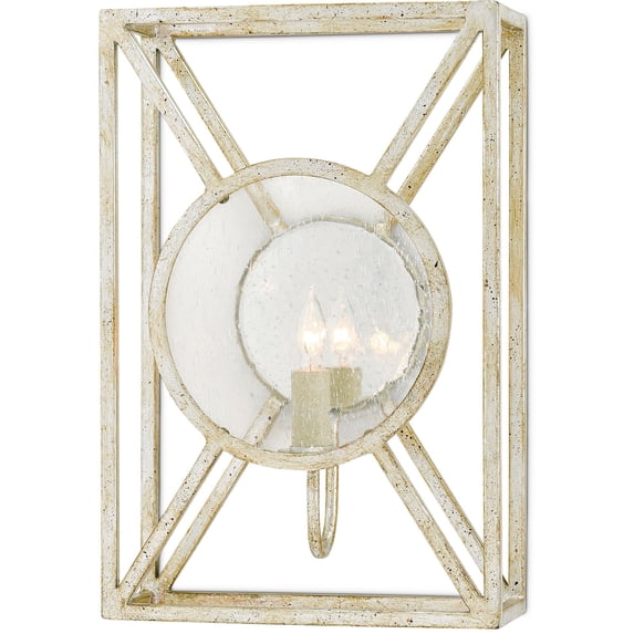 Silver Granello Beckmore Silver Wall Sconce Lillian August