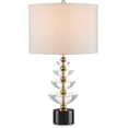 thumbnail image 1 of Currey And Company 6000-0872 Waterfall 28" Tall Buffet Table Lamp - Clear / Natural /, 1 of 7