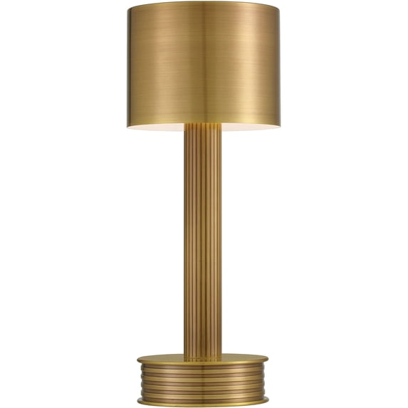 Currey And Company 6700-0010 Traverse 13" Tall Led Buffet Table Lamp - Brass