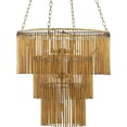 thumbnail image 1 of Gold Leaf Mantra Chandelier, 1 of 5