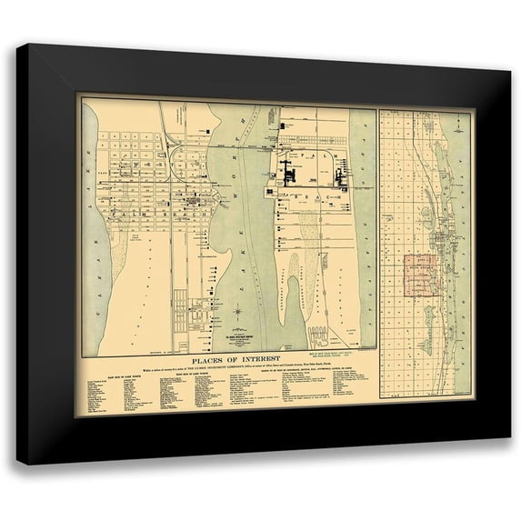 Currie 14x11 Black Modern Framed Museum Art Print Titled - Palm Beach Florida Landowner - Currie 1907