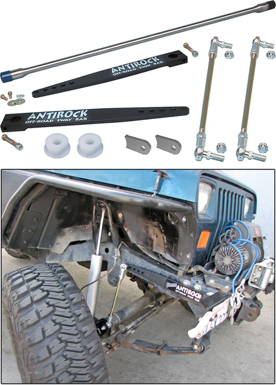 Currie CE-9900YJF Antirock Sway Bar Kit Fits 87-95 Wrangler