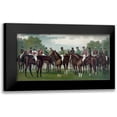 thumbnail image 1 of Currier and Ives 14x9 Black Modern Wood Framed Wall Art Titled - Celebrated winning horses and jockeys of the American turf, 1 of 5