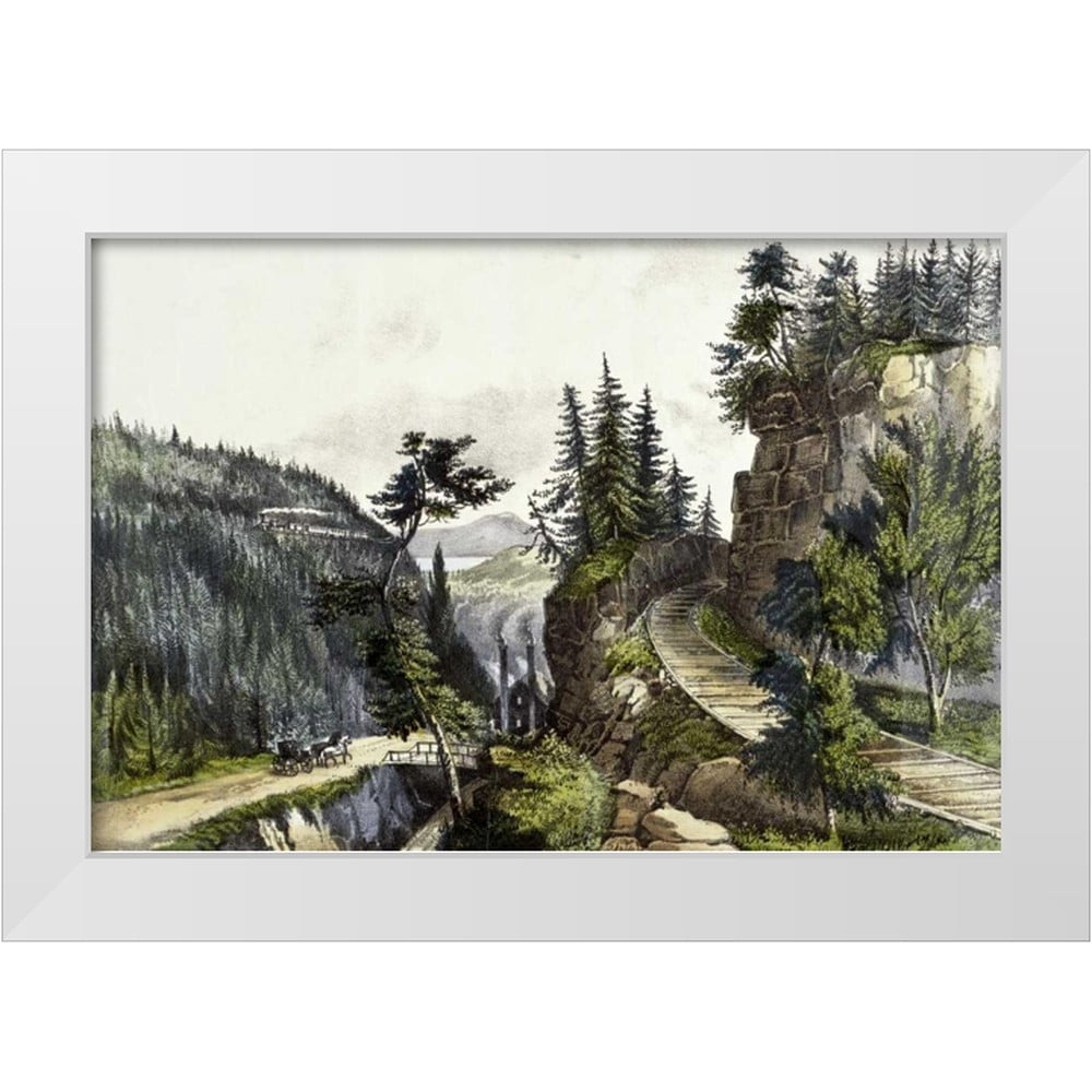 Currier and Ives 18x13 White Modern Wood Framed Museum Art Print Titled ...