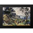 thumbnail image 1 of Currier and Ives 24x17 Black Modern Framed Museum Art Print Titled - My Boyhoods Home, 1 of 4