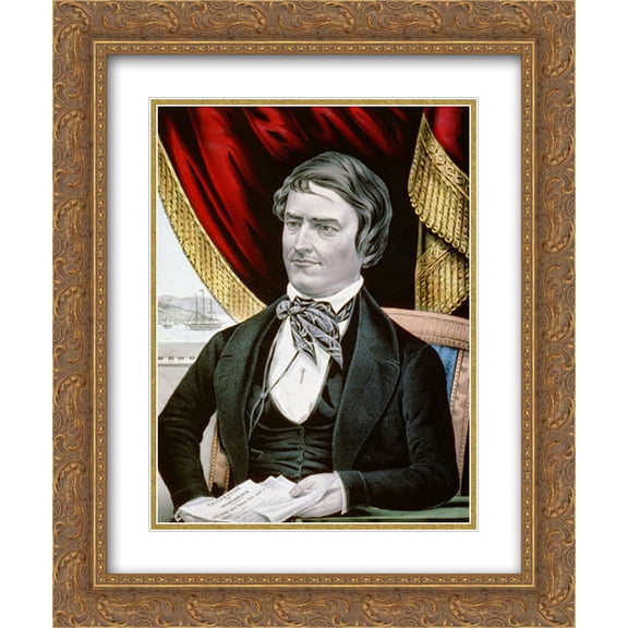 Currier and Ives 2x Matted 20x24 Gold Ornate Framed Art Print 'Cassius Marcellus Clay, abolitionist from Kentucky '
