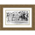 thumbnail image 1 of Currier and Ives 2x Matted 24x18 Gold Ornate Framed Art Print 'The age of brass. or the triumphs of Woman's rights', 1 of 2