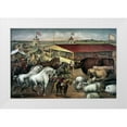 thumbnail image 1 of Currier and Ives 32x23 White Modern Wood Framed Museum Art Print Titled - Sights at The Fair Ground, 1 of 4