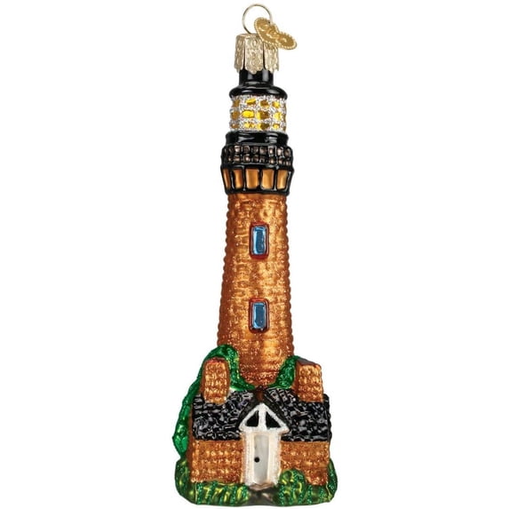 Old World Christmas Glass Blown Ornament for Christmas Tree, Currituck Lighthouse
