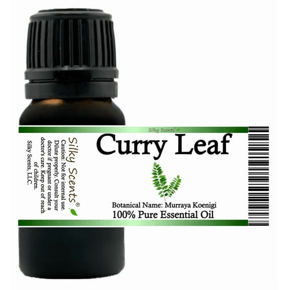 Curry Leaf Essential Oil 10 ml (1/3 fl oz) - 100% Pure and Natural by Silky Scents