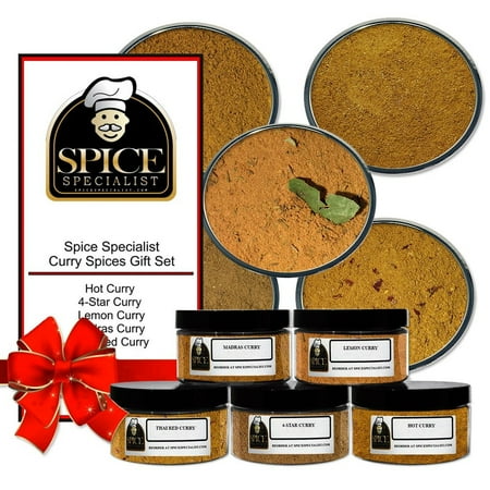 Curry Powder Spice Gift Set - 5 Seasonings Included - Weight Varies by Spice