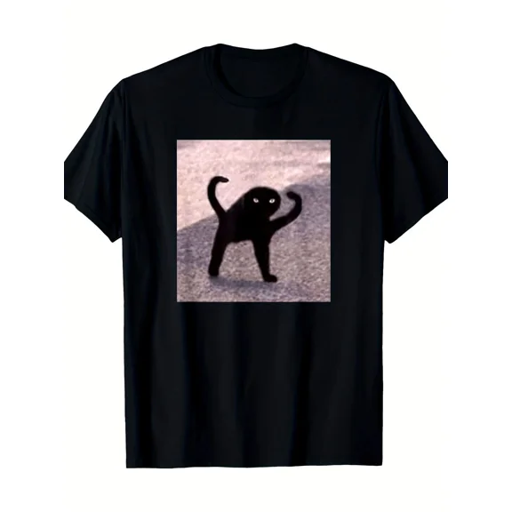 Cursed Cat Angry Meme Funny ous Sarcastic Pet Unisex T-Shirt, S-5XL