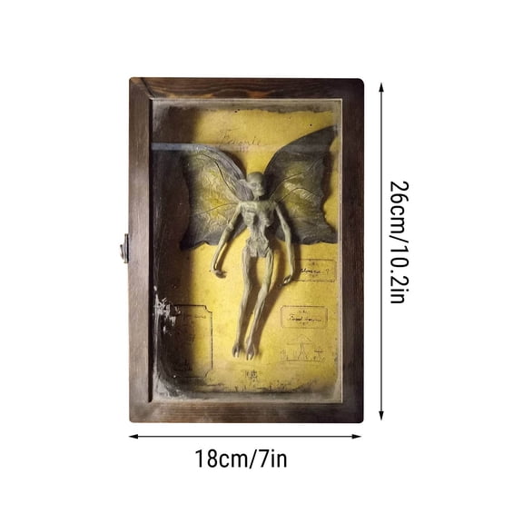 Cursed Items Dead Shadow Box Display Handmade Creepy Mummified Corpse Art Ornament, Unique Gift for Fantasy Lovers, Collectors & Themed Room Decoration A 1PC