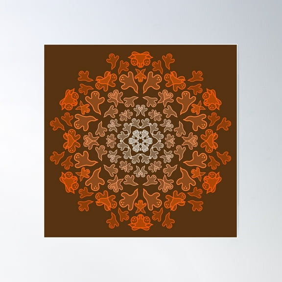 Cursed Kaleidoscope - Autumn Ghosts - Transparent Poster Wall Art, Modern Wall Decor For Living Room Bedroom, 24x24 UNFRAMED
