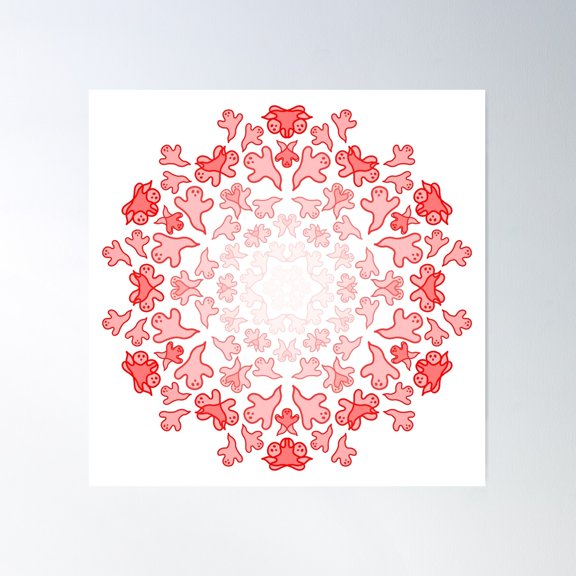 Cursed Kaleidoscope - Ghosts In Love - Transparent Poster Wall Art, Modern Wall Decor For Living Room Bedroom, 30x30 UNFRAMED