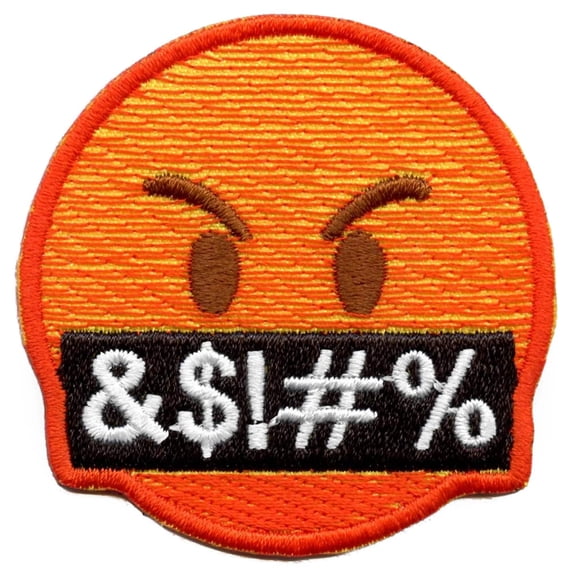 Cursing Patch Keyboard Emoji Embroidered Iron On