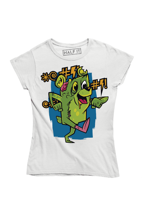 Cursing Zombie Teddy Bear Brains Out And Punctuation Symbols Women's T-Shirt