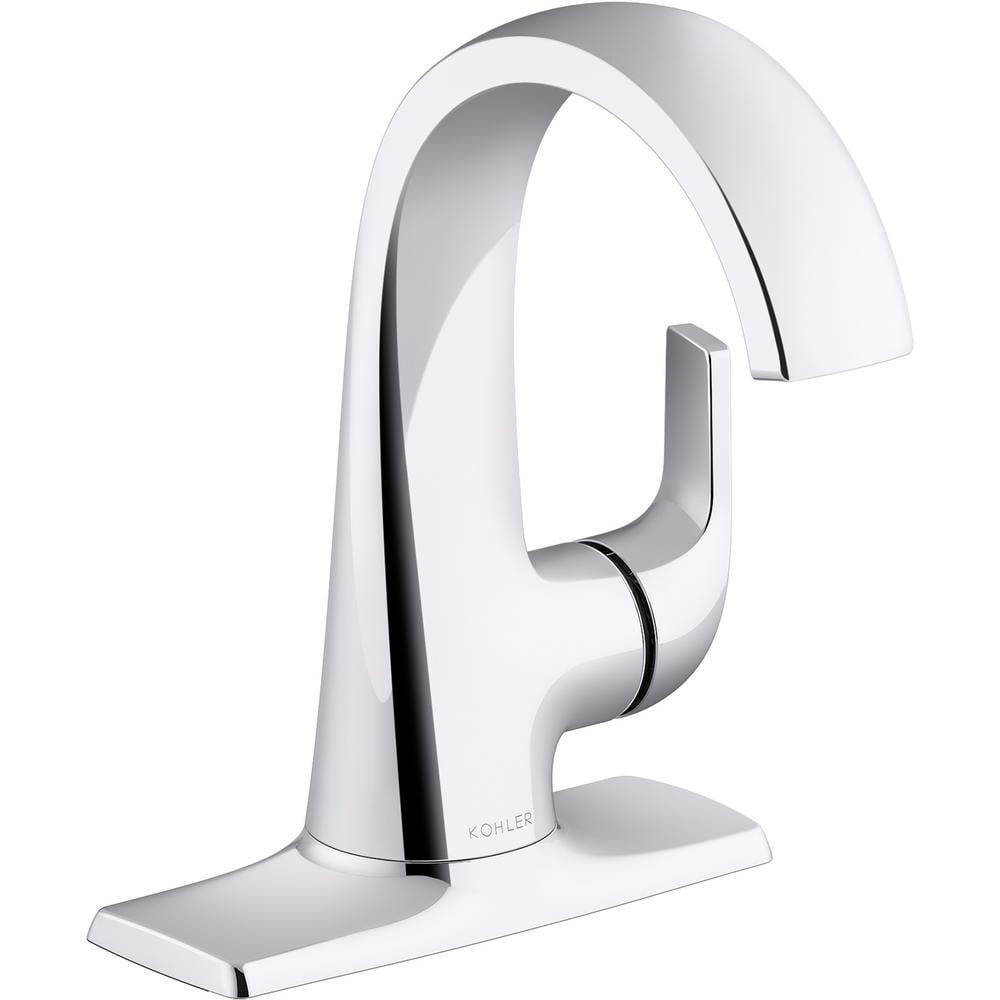 Cursiva Single Handle Single Hole Bathroom Faucet in Polished Chrome