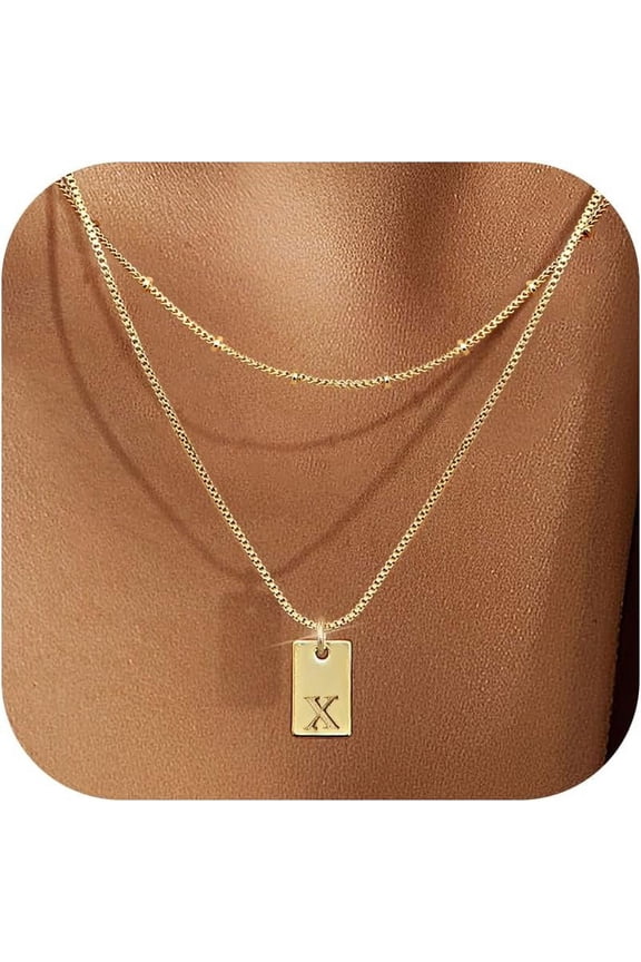 Cursive Gold Initial Pendant Necklace Iced Out Miami Cuban Link Chain For Women 18K Gold Plated Alphabet Letter Pendant Choker Hip Hop Chain Trendy Rapper Jewelry[o1675]