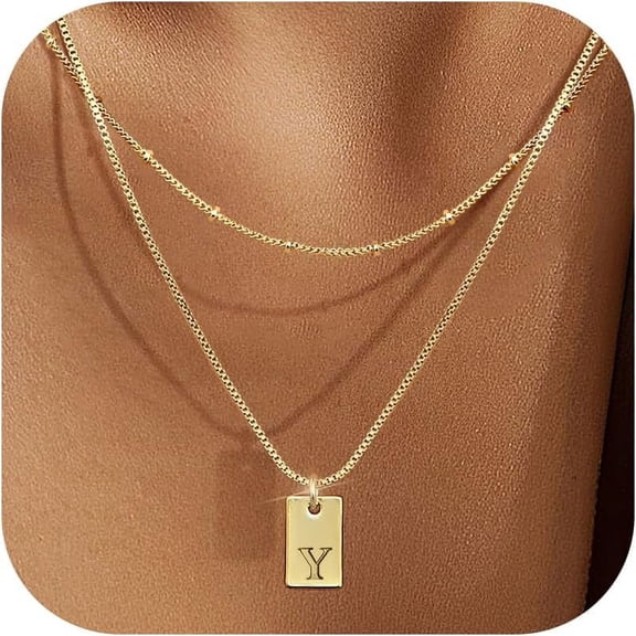 Cursive Gold Initial Pendant Necklace Iced Out Miami Cuban Link Chain For Women 18K Gold Plated Alphabet Letter Pendant Choker Hip Hop Chain Trendy Rapper Jewelry[o1656]
