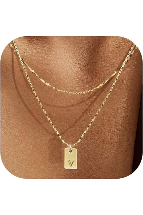 Cursive Gold Initial Pendant Necklace Iced Out Miami Cuban Link Chain For Women 18K Gold Plated Alphabet Letter Pendant Choker Hip Hop Chain Trendy Rapper Jewelry[o1661]