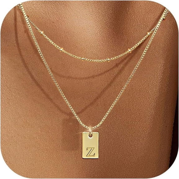Cursive Gold Initial Pendant Necklace Iced Out Miami Cuban Link Chain For Women 18K Gold Plated Alphabet Letter Pendant Choker Hip Hop Chain Trendy Rapper Jewelry[o1673]