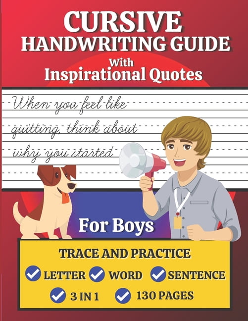 Cursive Letter Tracing For Kids: Writing Practice Book to Master Letters,  Words & Sentences (Paperback)